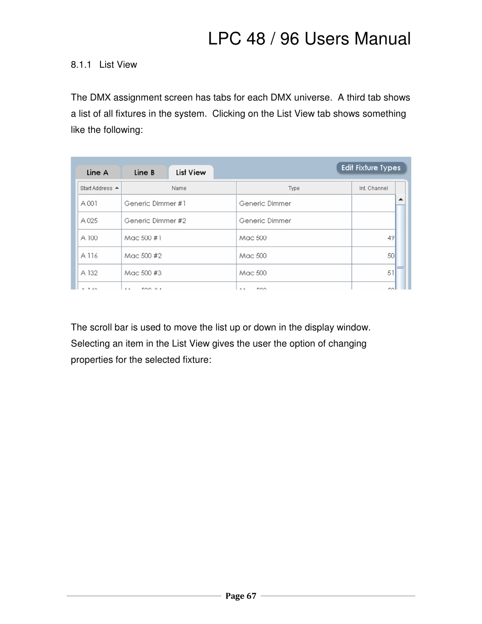 Lpc 48 / 96 users manual | Leprecon LPC V3 User's Manual User Manual | Page 67 / 126