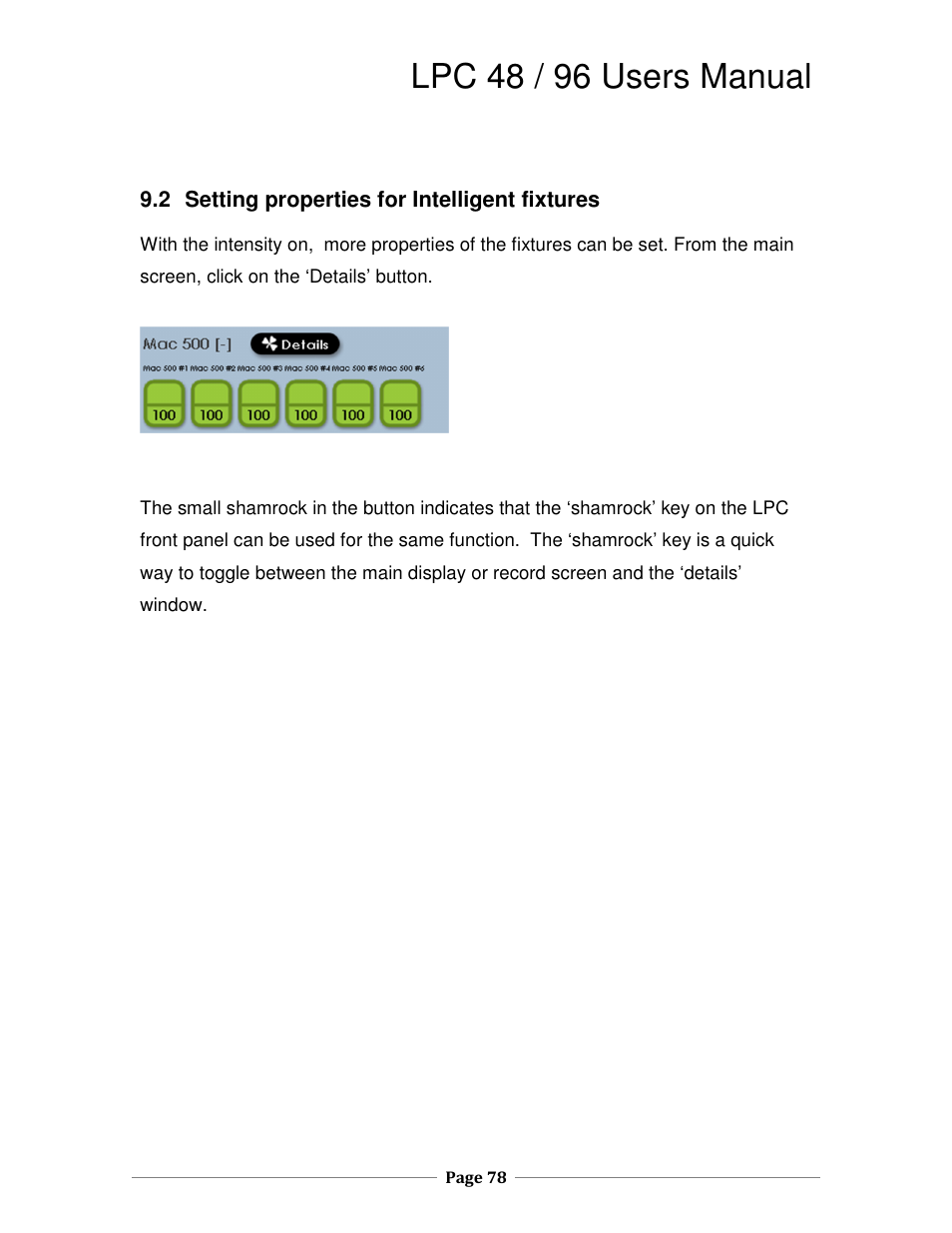 Lpc 48 / 96 users manual | Leprecon LPC V3 User's Manual User Manual | Page 78 / 126