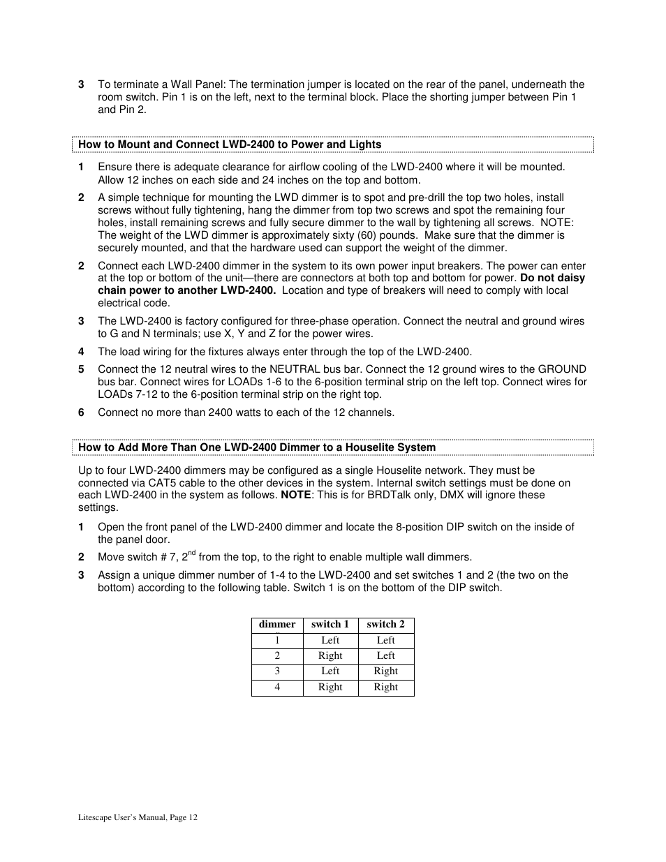 Leprecon Litescape dimmer User Manual | Page 28 / 79