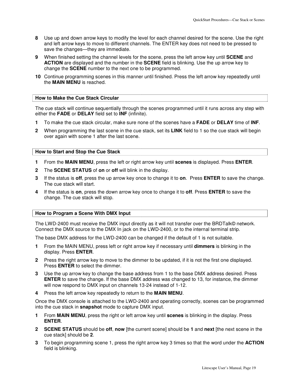 Leprecon Litescape dimmer User Manual | Page 35 / 79