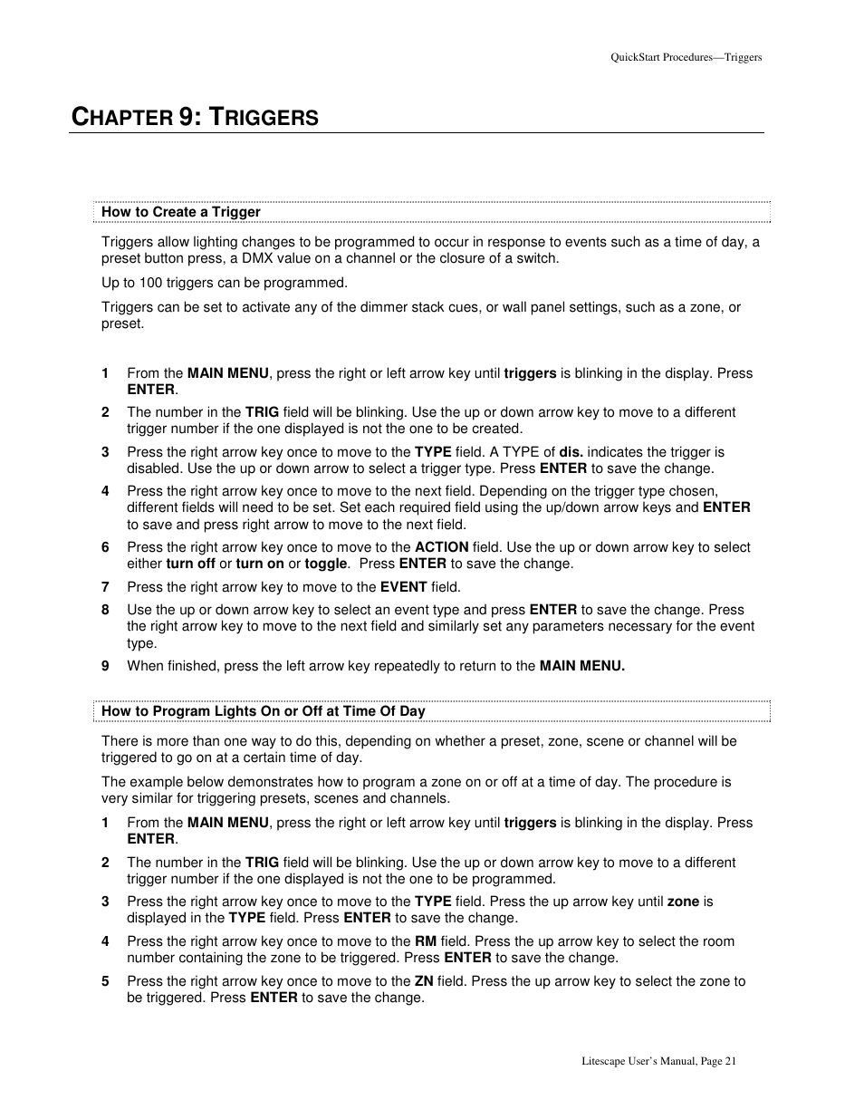 Hapter, Riggers | Leprecon Litescape dimmer User Manual | Page 37 / 79