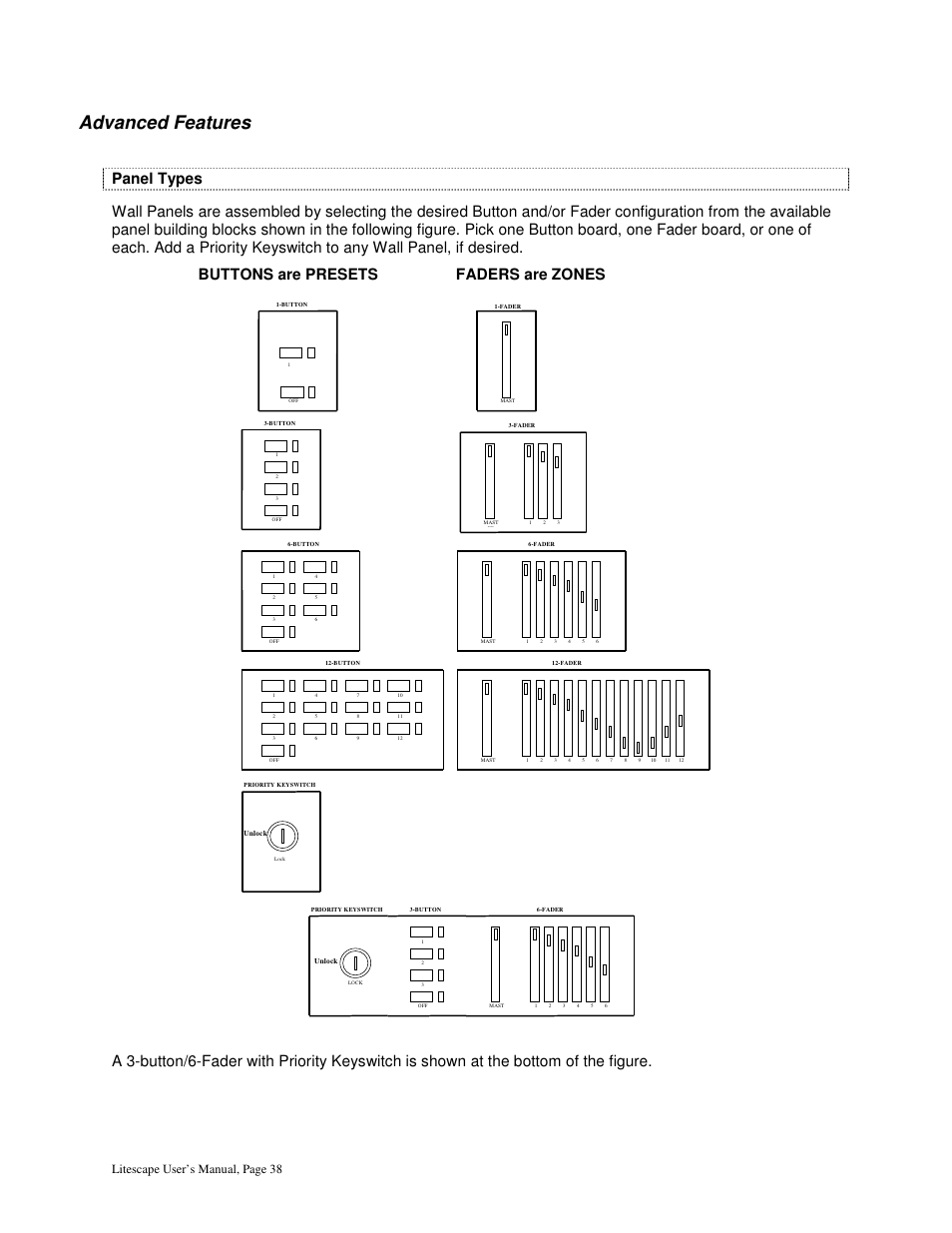 Advanced features, Litescape user’s manual, page 38 | Leprecon Litescape dimmer User Manual | Page 54 / 79