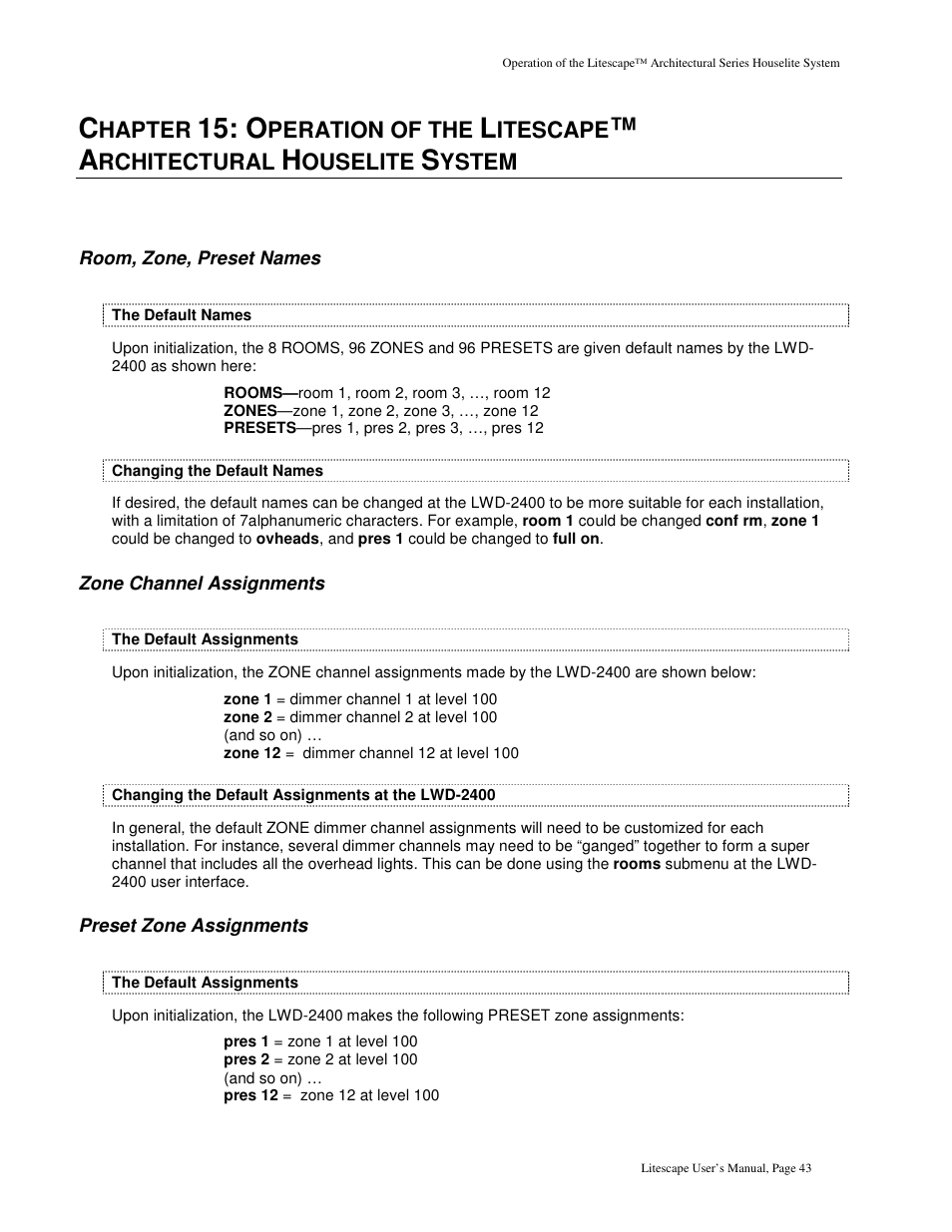 Leprecon Litescape dimmer User Manual | Page 59 / 79