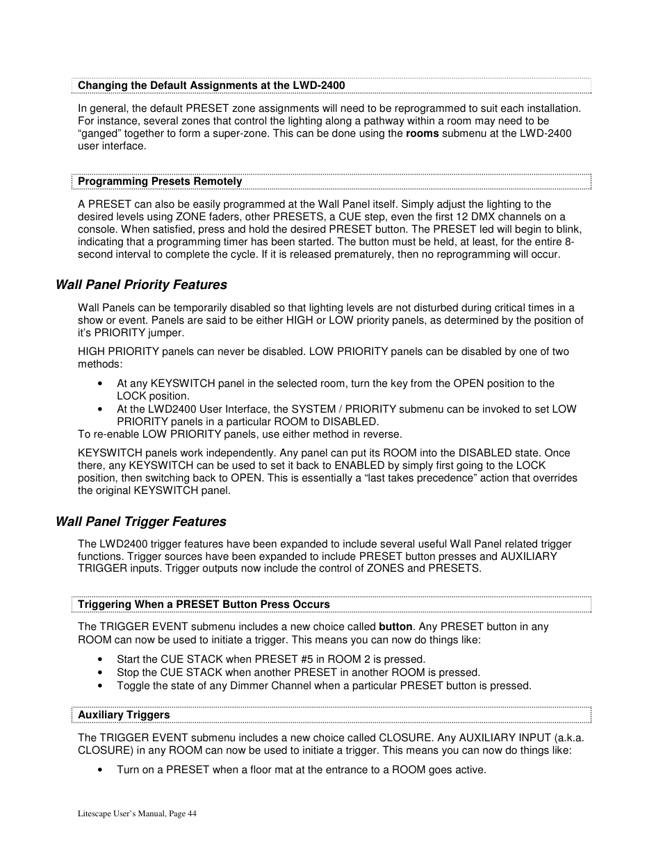 Leprecon Litescape dimmer User Manual | Page 60 / 79