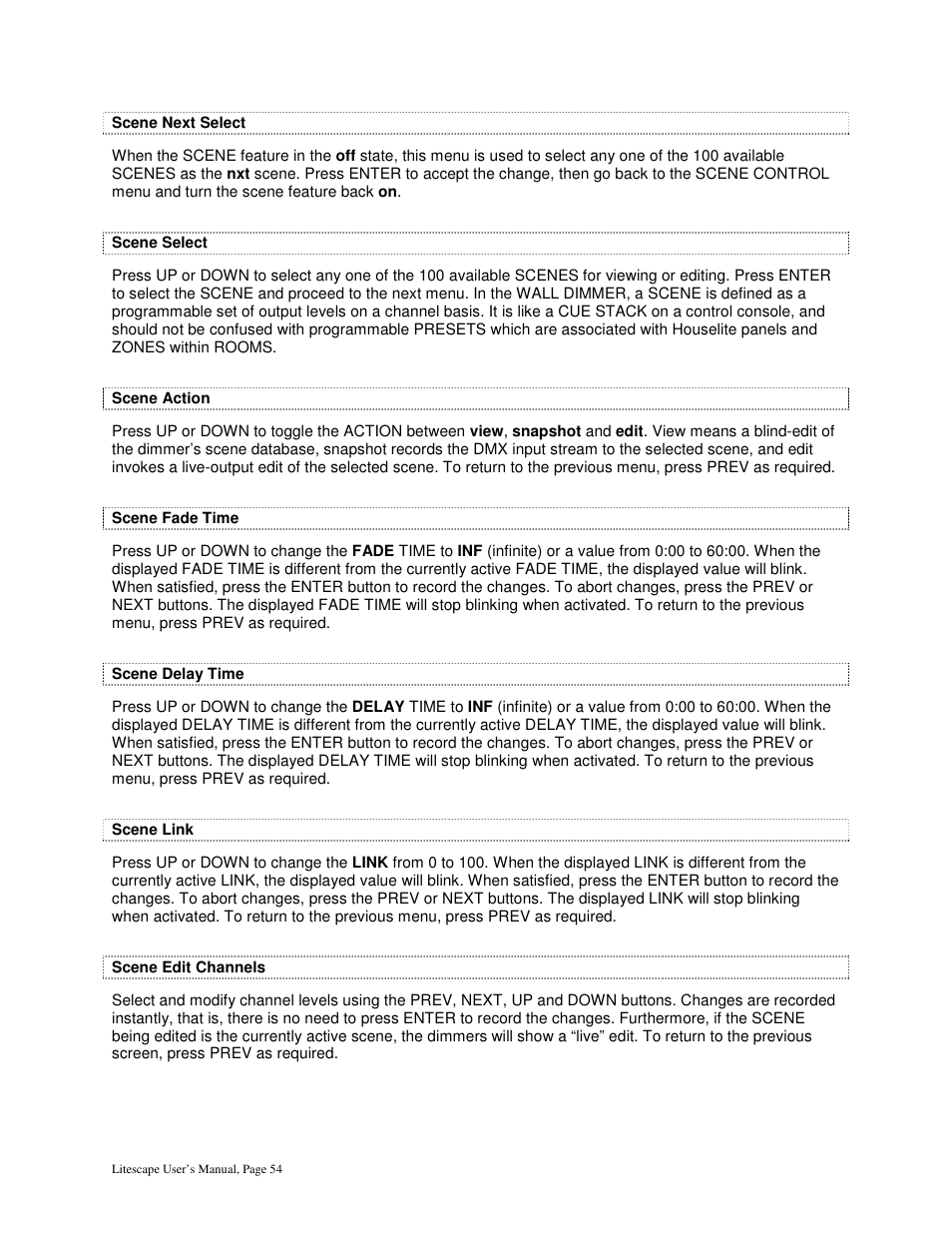 Leprecon Litescape dimmer User Manual | Page 70 / 79