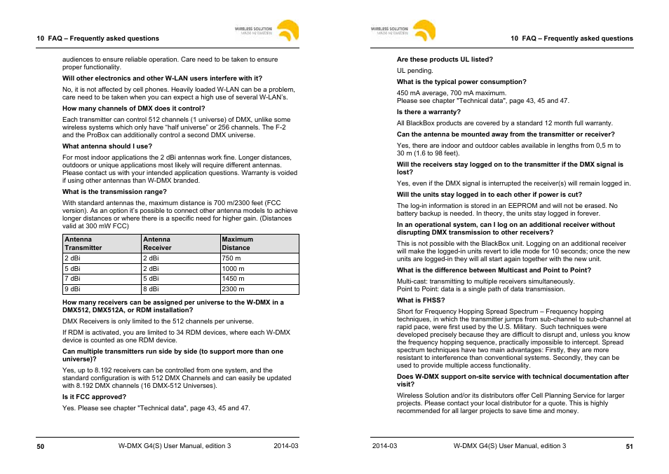Leprecon W-DMX G4 MK I User Manual | Page 26 / 29