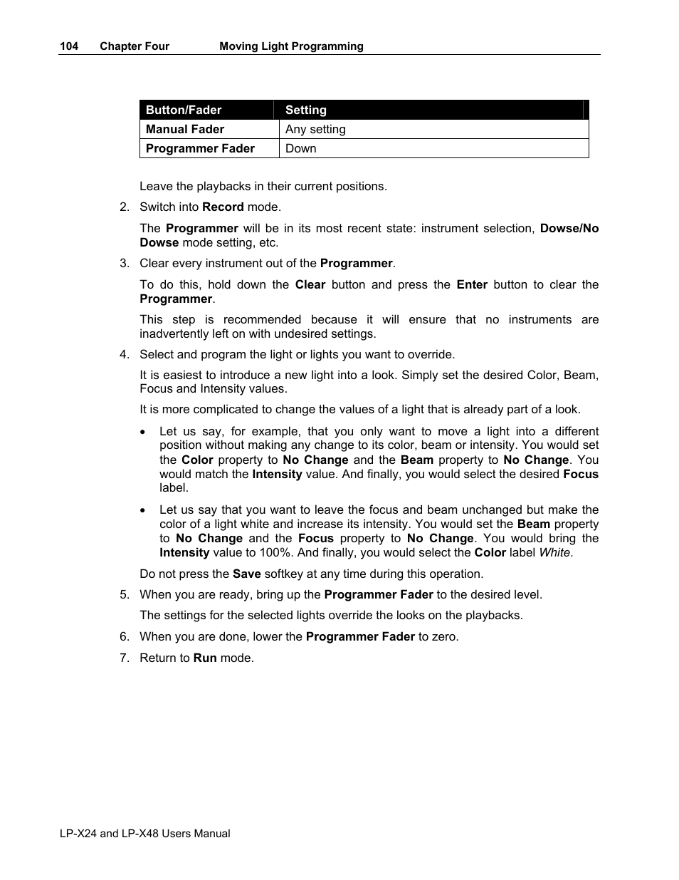 Leprecon LP-X24 Manual v3.2 User Manual | Page 108 / 228