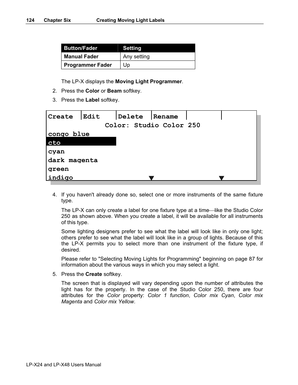 Leprecon LP-X24 Manual v3.2 User Manual | Page 128 / 228