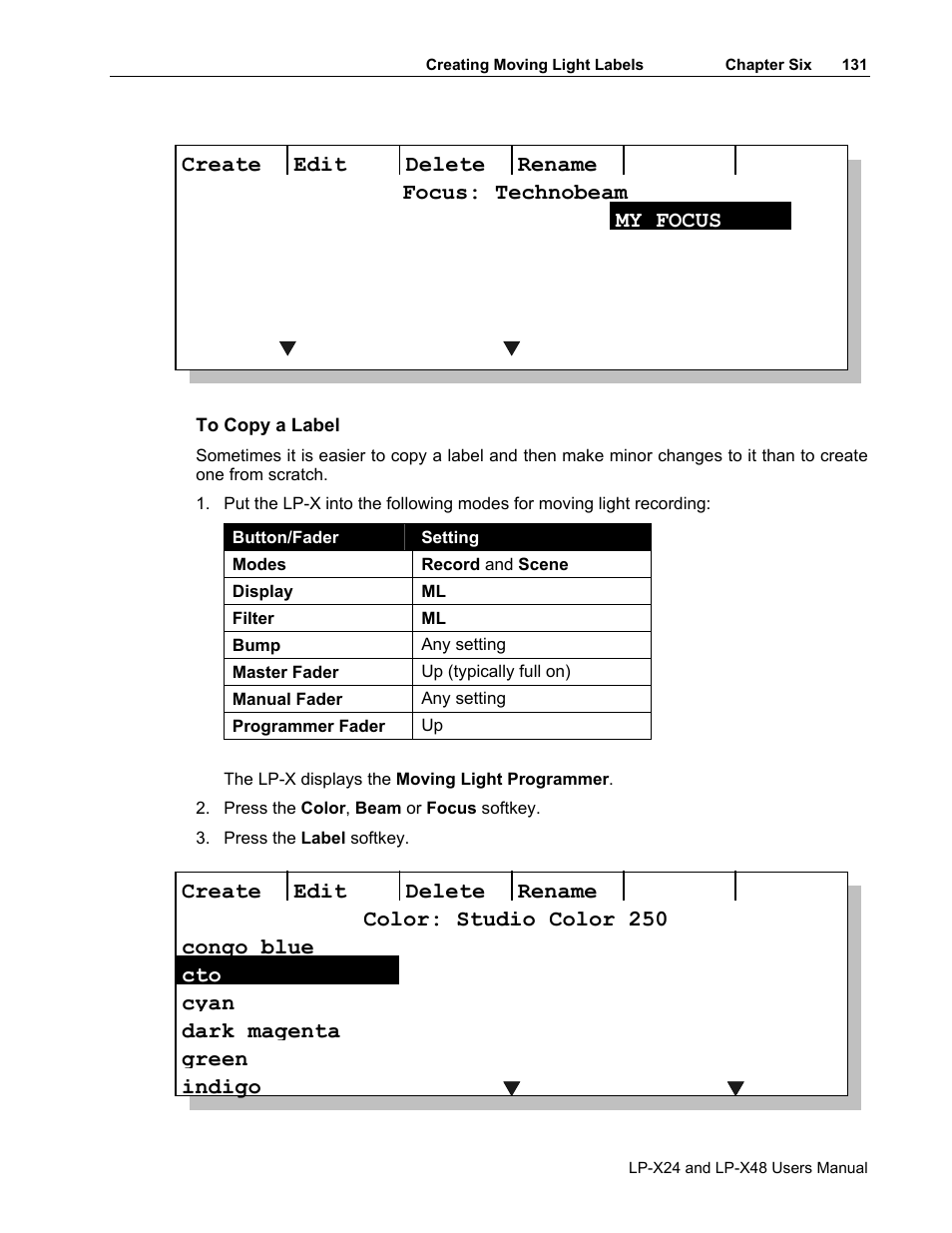 Leprecon LP-X24 Manual v3.2 User Manual | Page 135 / 228