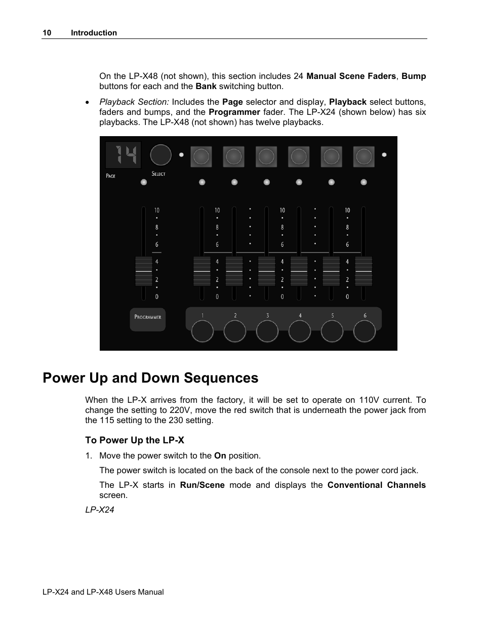 Power up and down sequences | Leprecon LP-X24 Manual v3.2 User Manual | Page 14 / 228