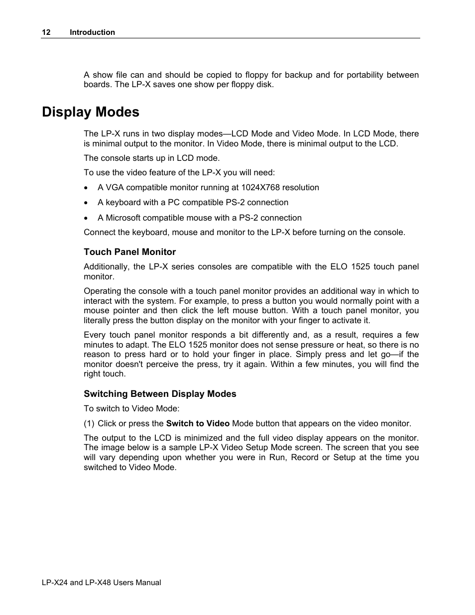 Display modes | Leprecon LP-X24 Manual v3.2 User Manual | Page 16 / 228