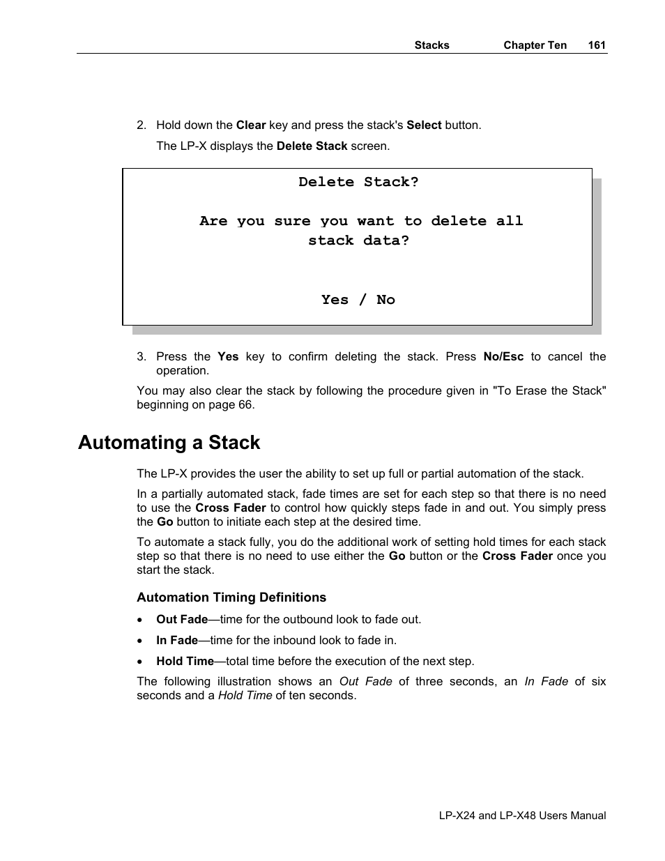 Automating a stack | Leprecon LP-X24 Manual v3.2 User Manual | Page 165 / 228