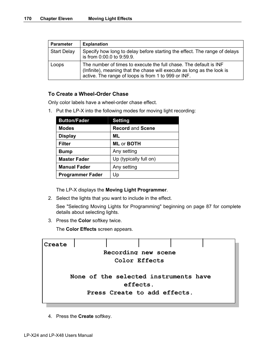 Leprecon LP-X24 Manual v3.2 User Manual | Page 174 / 228