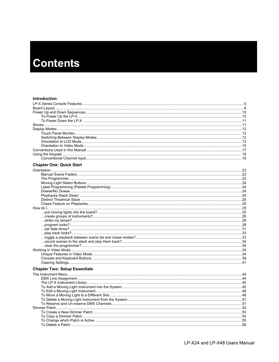 Leprecon LP-X24 Manual v3.2 User Manual | Page 5 / 228