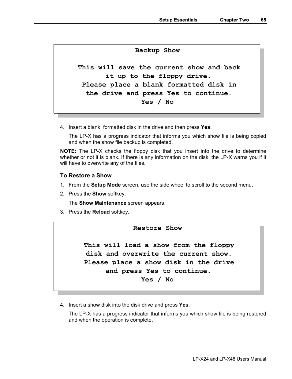 Leprecon LP-X24 Manual v3.2 User Manual | Page 69 / 228