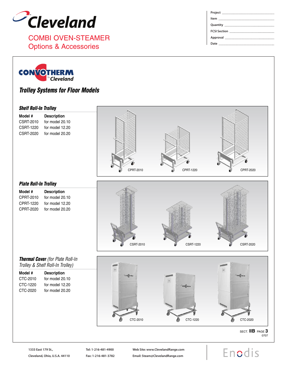 Cleveland Range CPRT-2010 User Manual | 2 pages