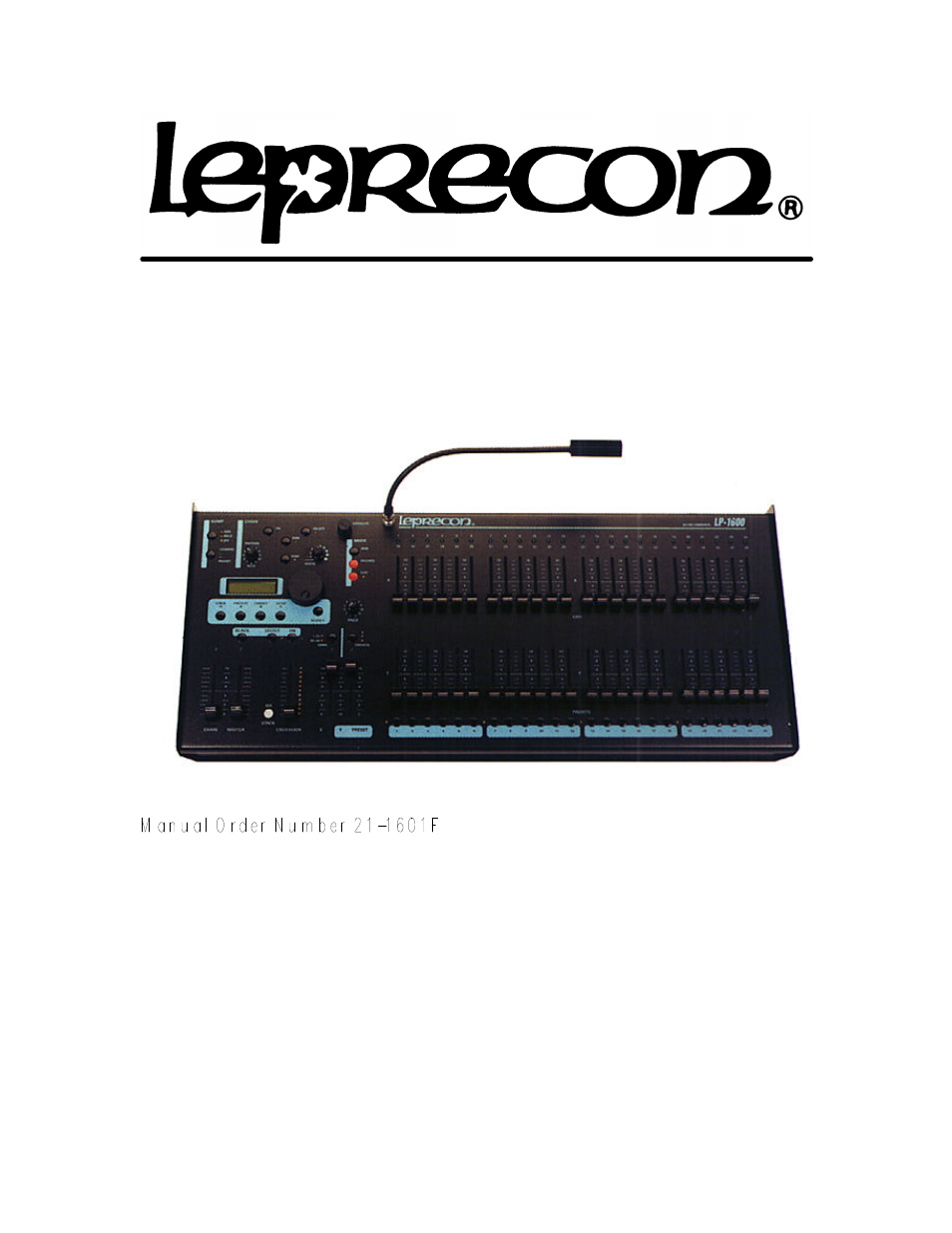 Leprecon LP-1600 Series User Manual | 60 pages