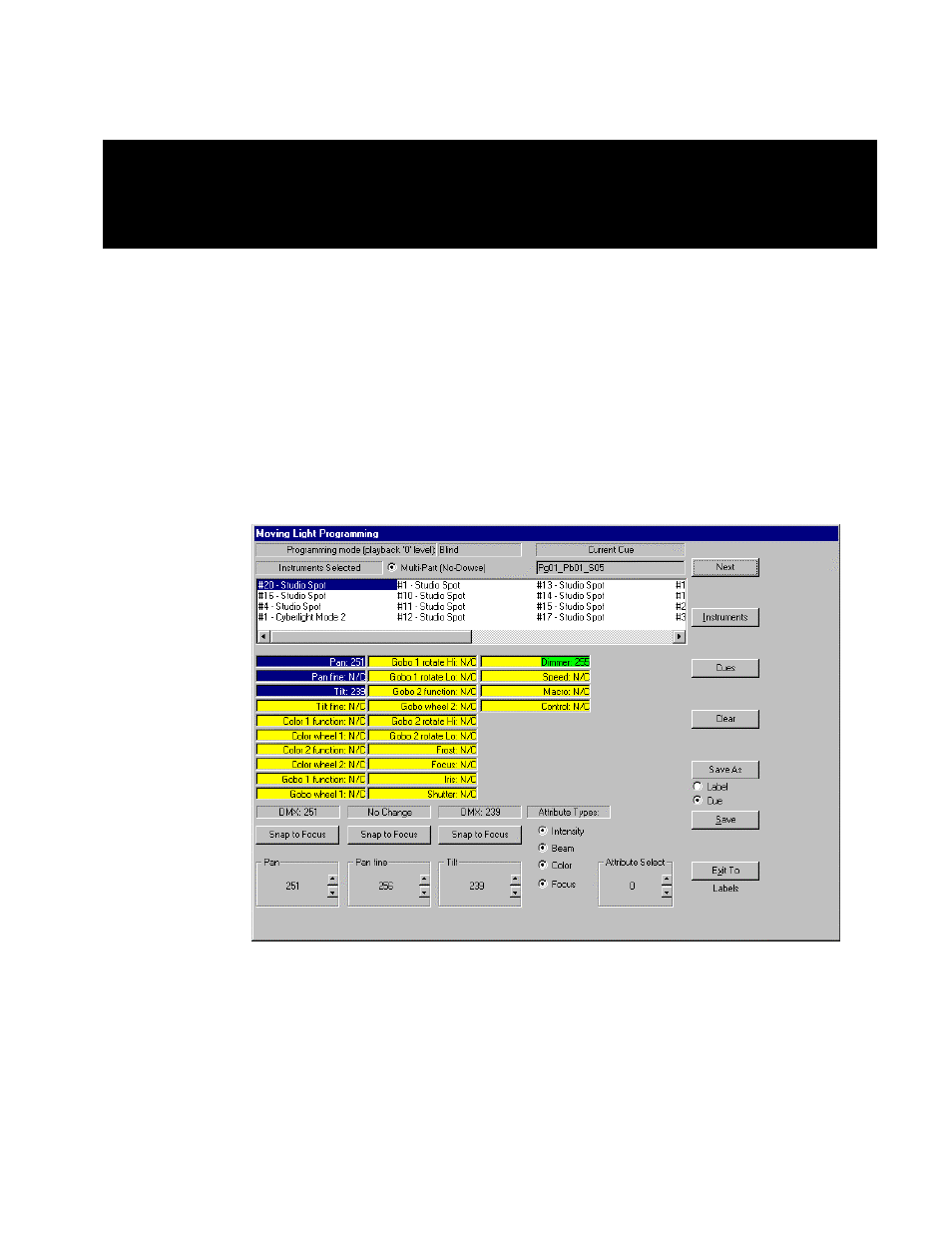 Chapter eleven: attribute programming | Leprecon LP-3000 Series User Manual | Page 119 / 186