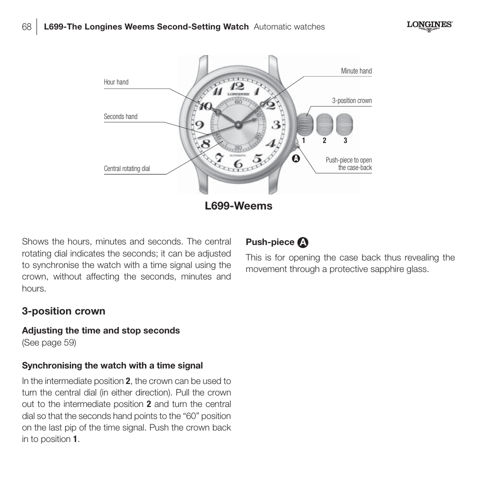 L699-weems | Longines DolceVita User Manual | Page 28 / 42