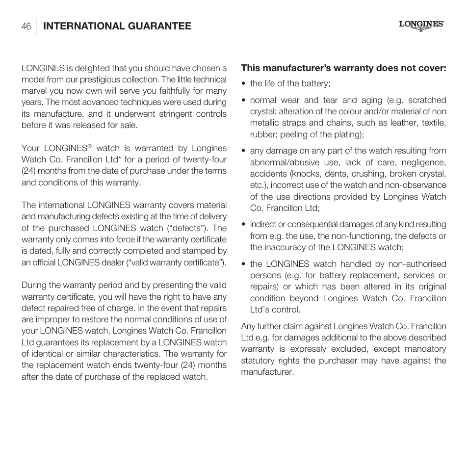 Longines DolceVita User Manual | Page 6 / 42