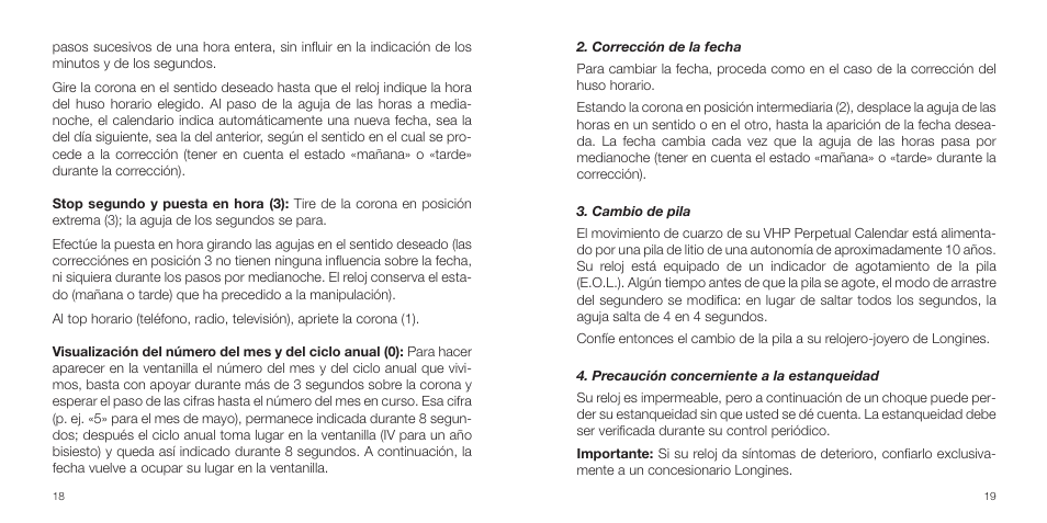 Longines L546 User Manual | Page 10 / 12