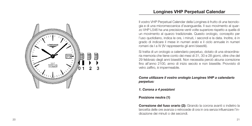 Longines vhp perpetual calendar | Longines L546 User Manual | Page 11 / 12