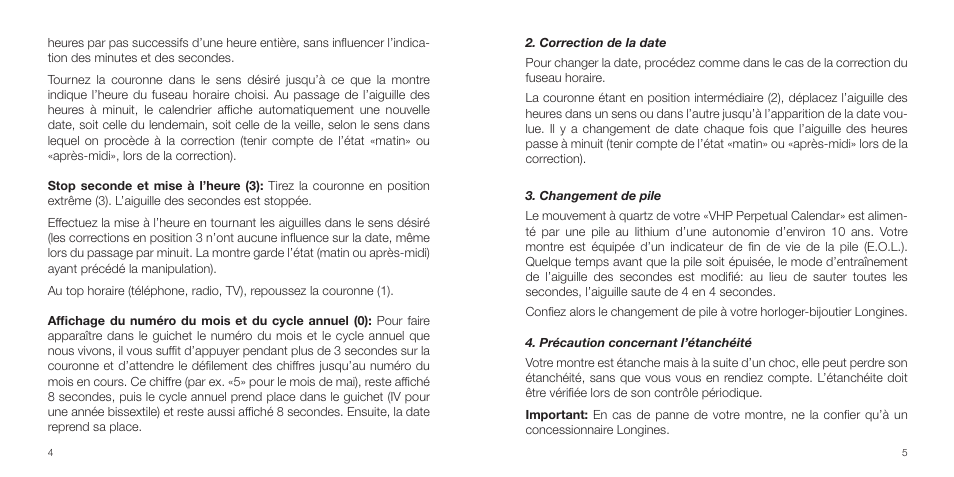 Longines L546 User Manual | Page 3 / 12