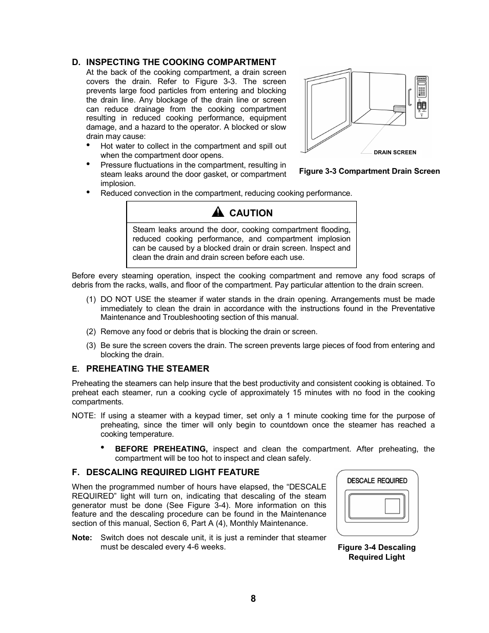 Preheating the steamer | Cleveland Range 24CEA10 User Manual | Page 12 / 30