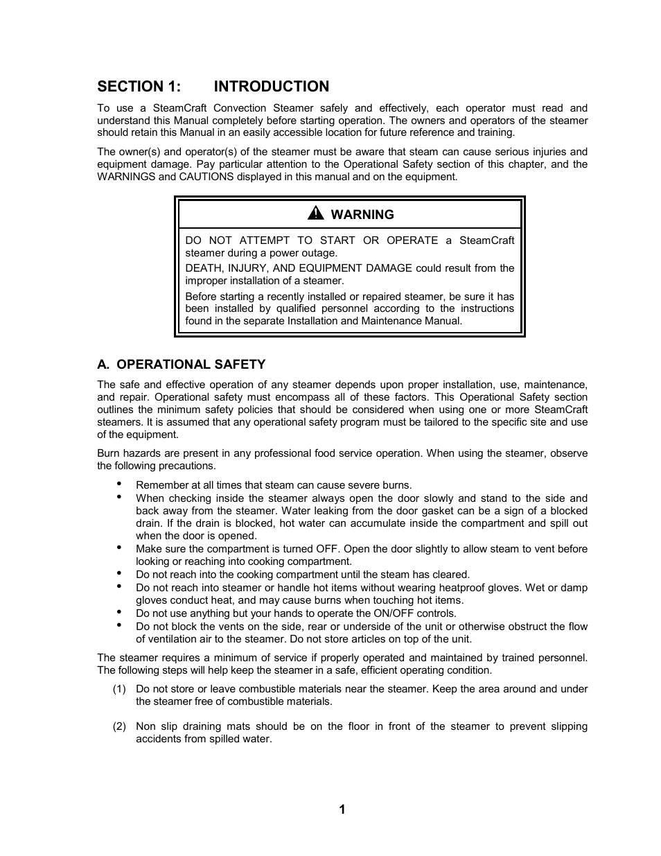 Operational safety | Cleveland Range 24CEA10 User Manual | Page 5 / 30