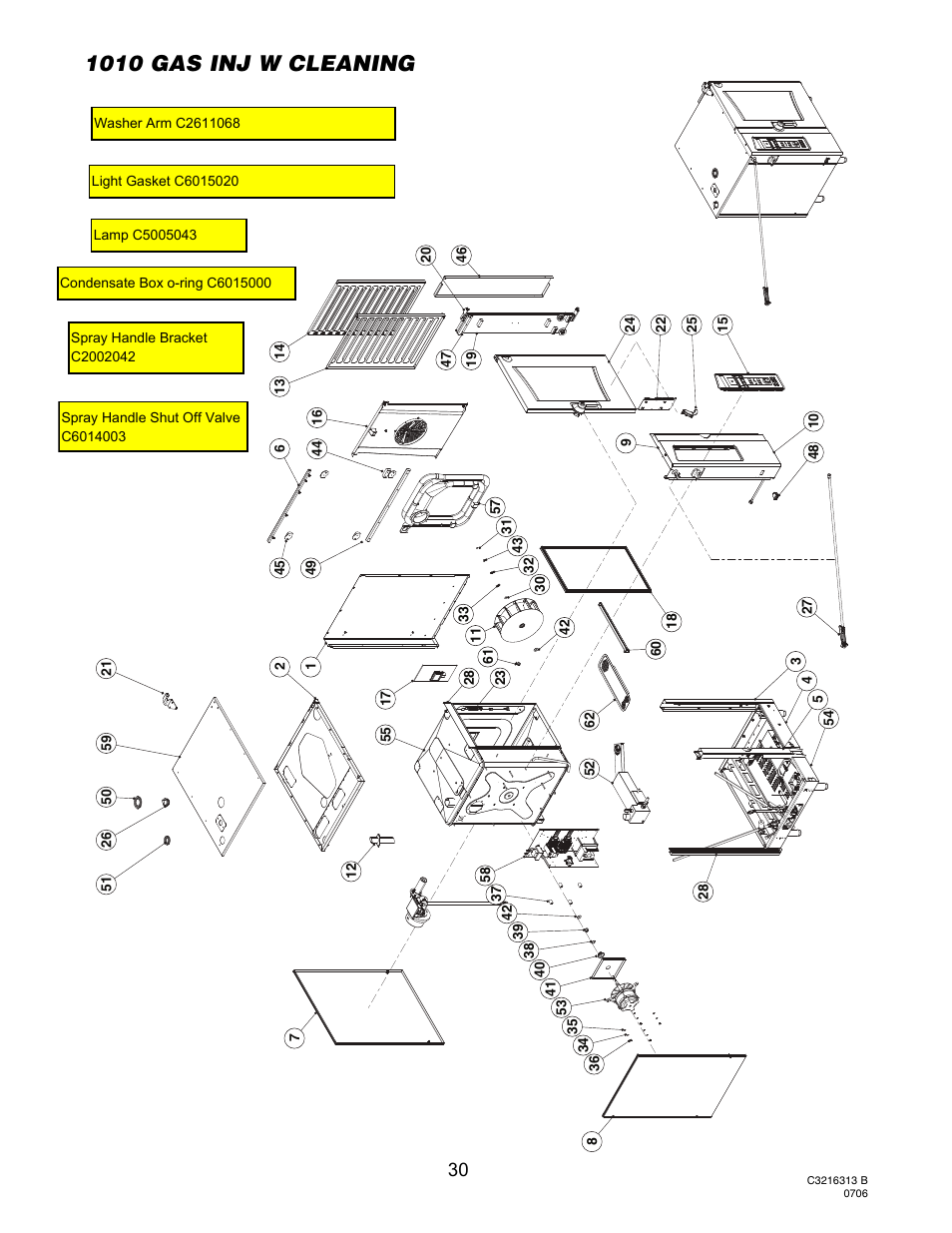 10 gas injection with cleaning, 1010 gas inj w cleaning | Cleveland Range OGS-10.10 User Manual | Page 33 / 101