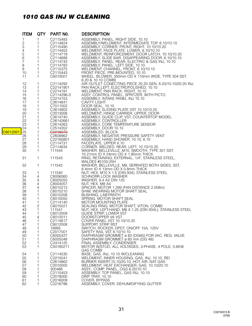 Pg 2, 1010 gas inj w cleaning | Cleveland Range OGS-10.10 User Manual | Page 34 / 101