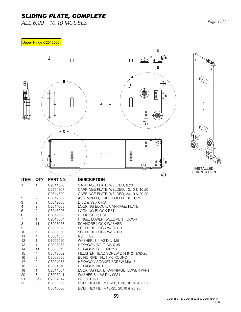 Sliding plate (all models) | Cleveland Range OGS-10.10 User Manual | Page 63 / 101