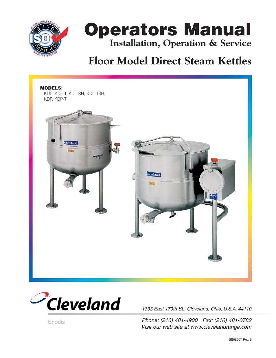 Cleveland Range KDL-SH User Manual | 19 pages