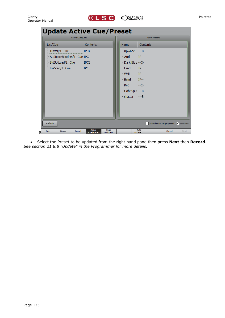 LSC Lighting CLARITY LX Series v.1 User Manual | Page 143 / 276