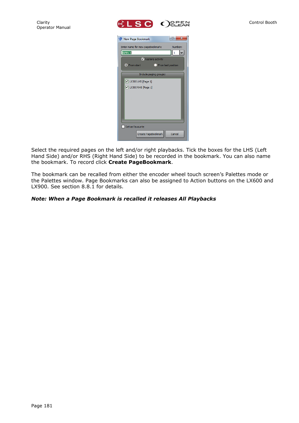LSC Lighting CLARITY LX Series v.1 User Manual | Page 191 / 276