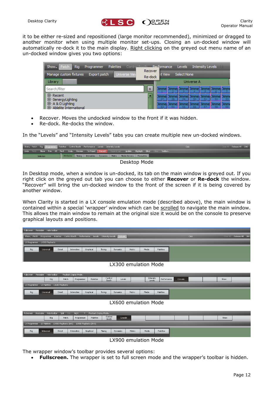 LSC Lighting CLARITY LX Series v.1 User Manual | Page 22 / 276