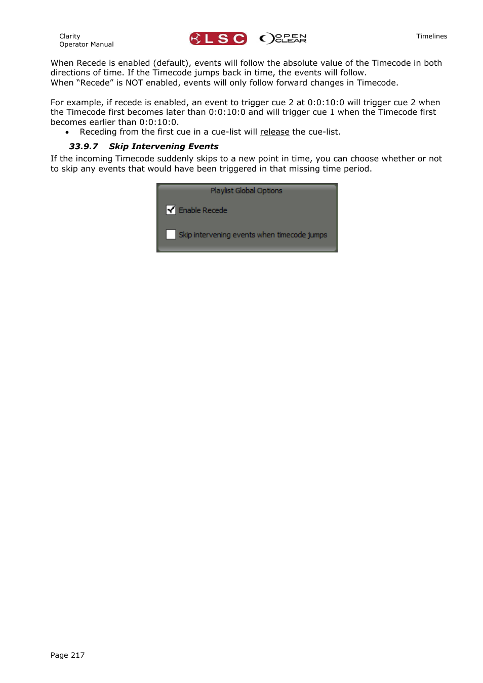 7 skip intervening events | LSC Lighting CLARITY LX Series v.1 User Manual | Page 227 / 276