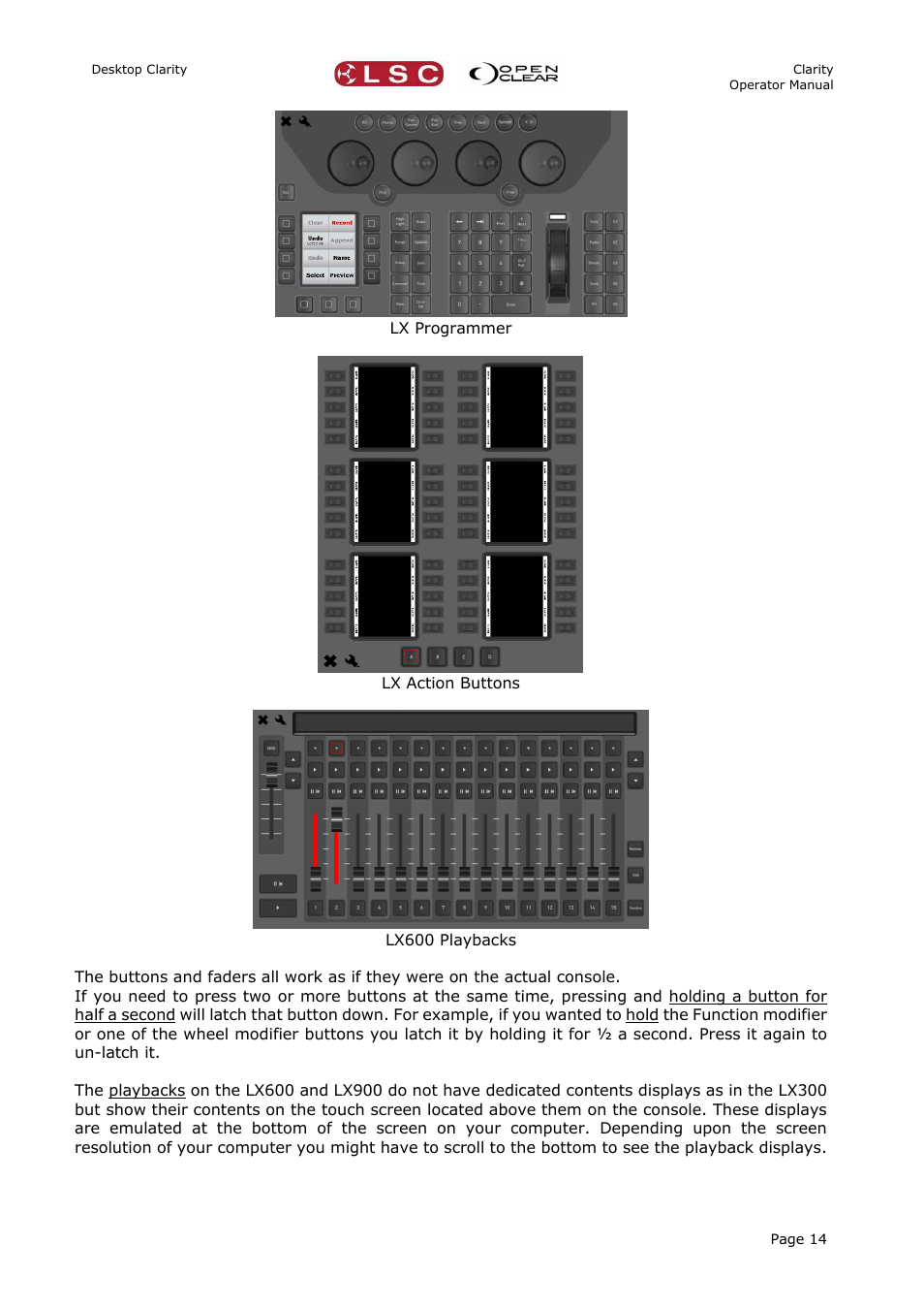 LSC Lighting CLARITY LX Series v.1 User Manual | Page 24 / 276