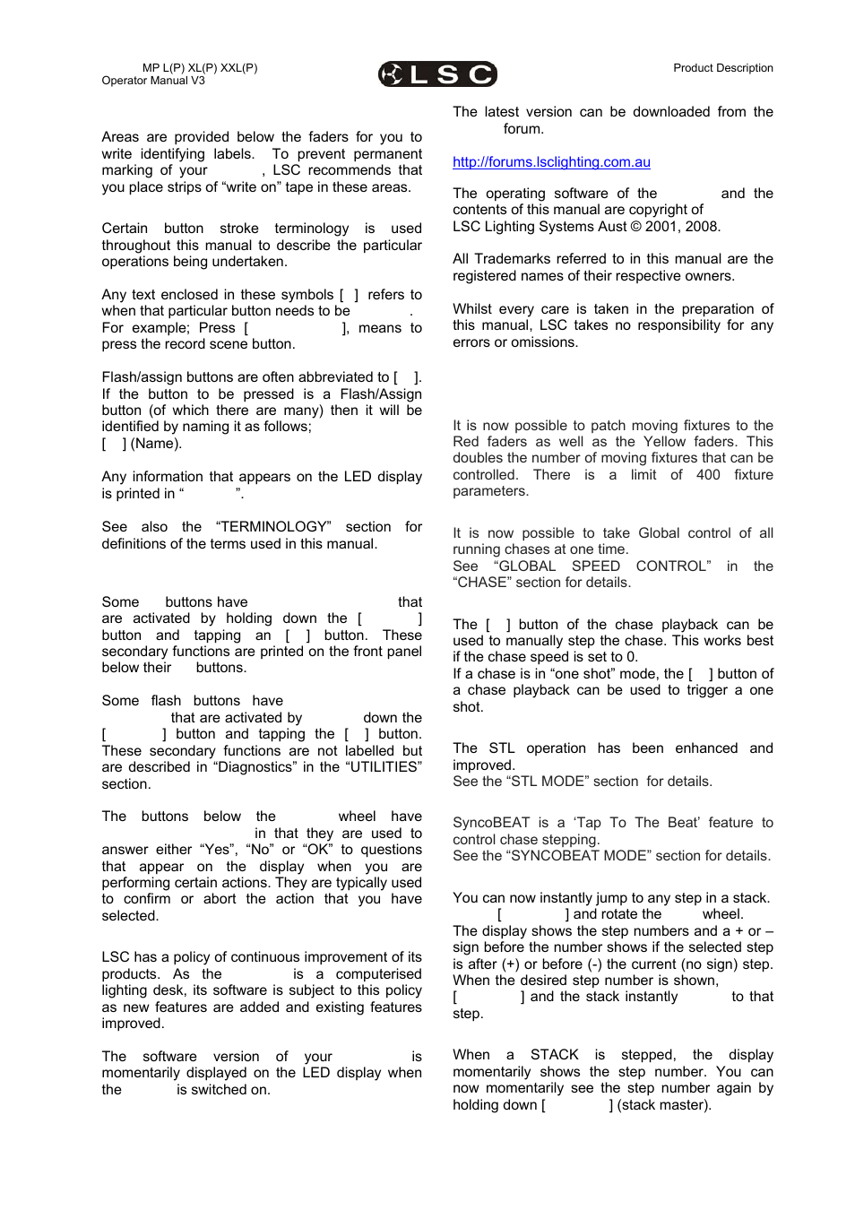 LSC Lighting maXim MP User Manual | Page 13 / 84