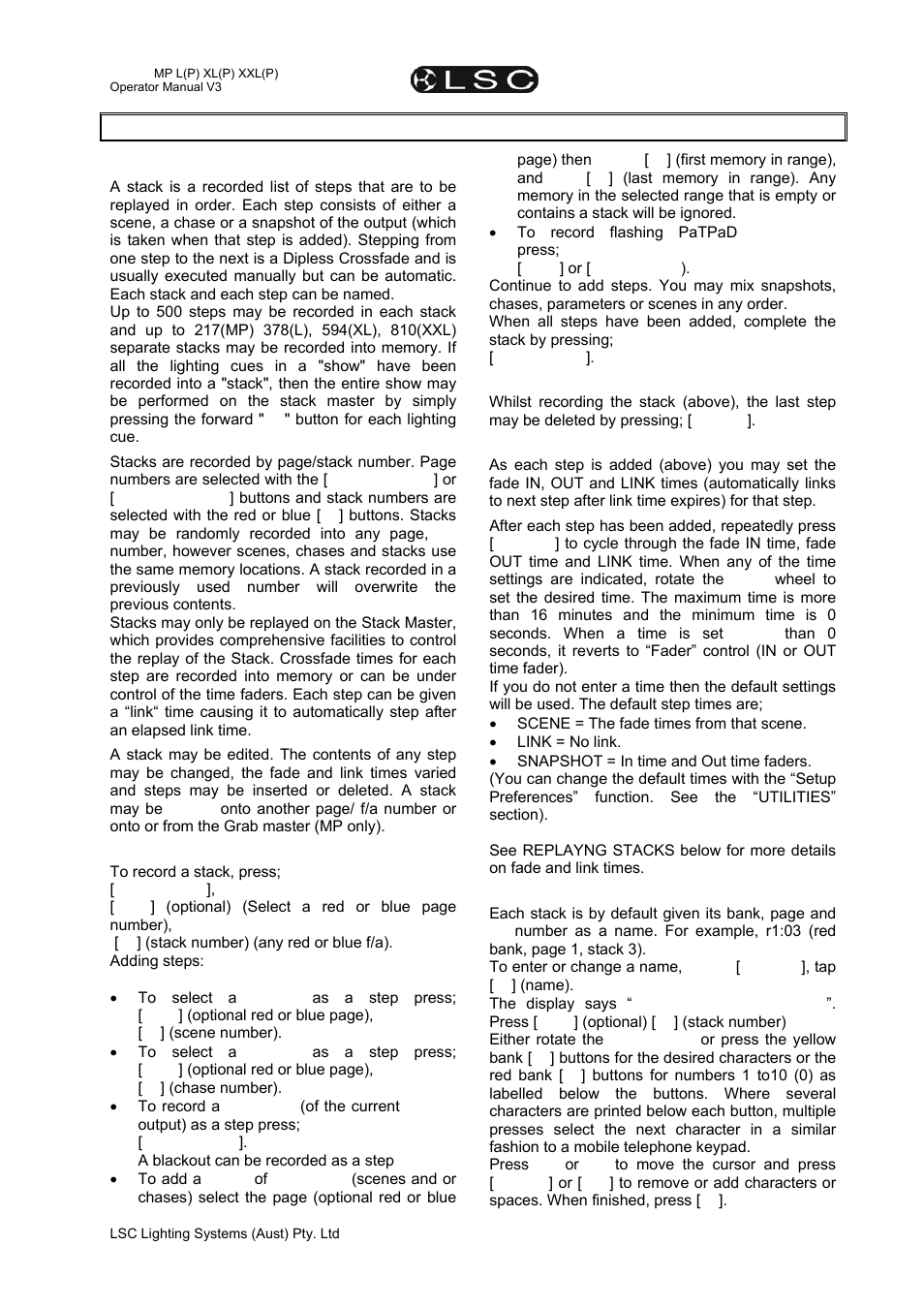 11 stacks | LSC Lighting maXim MP User Manual | Page 37 / 84