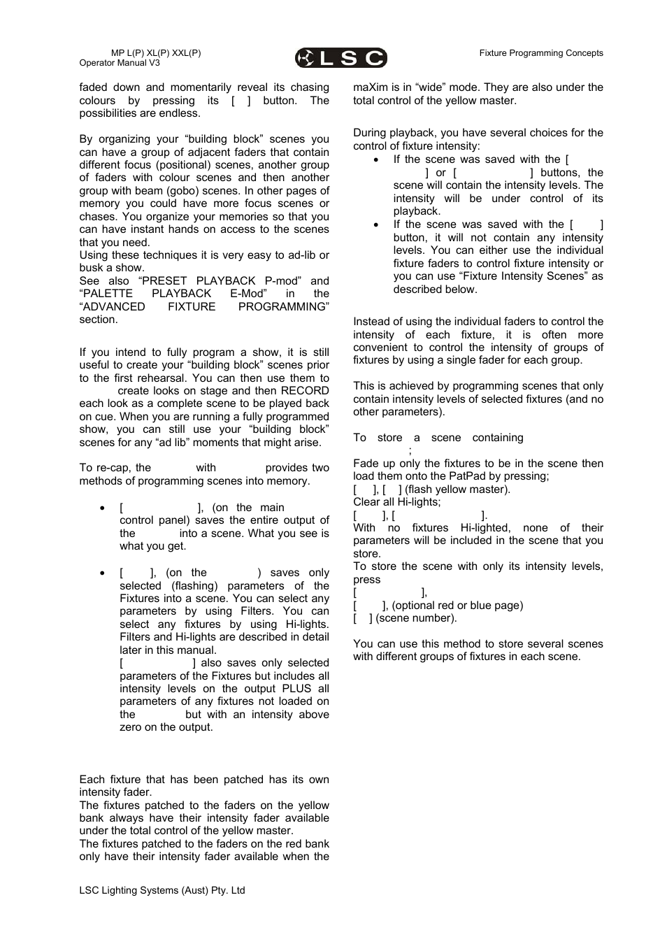 LSC Lighting maXim MP User Manual | Page 43 / 84