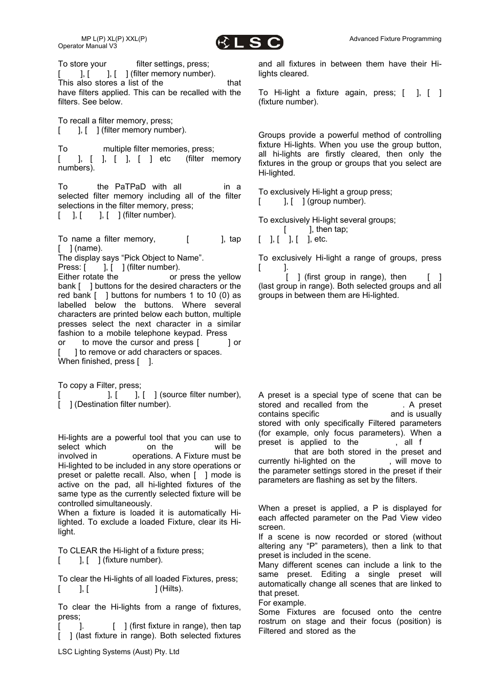 LSC Lighting maXim MP User Manual | Page 55 / 84