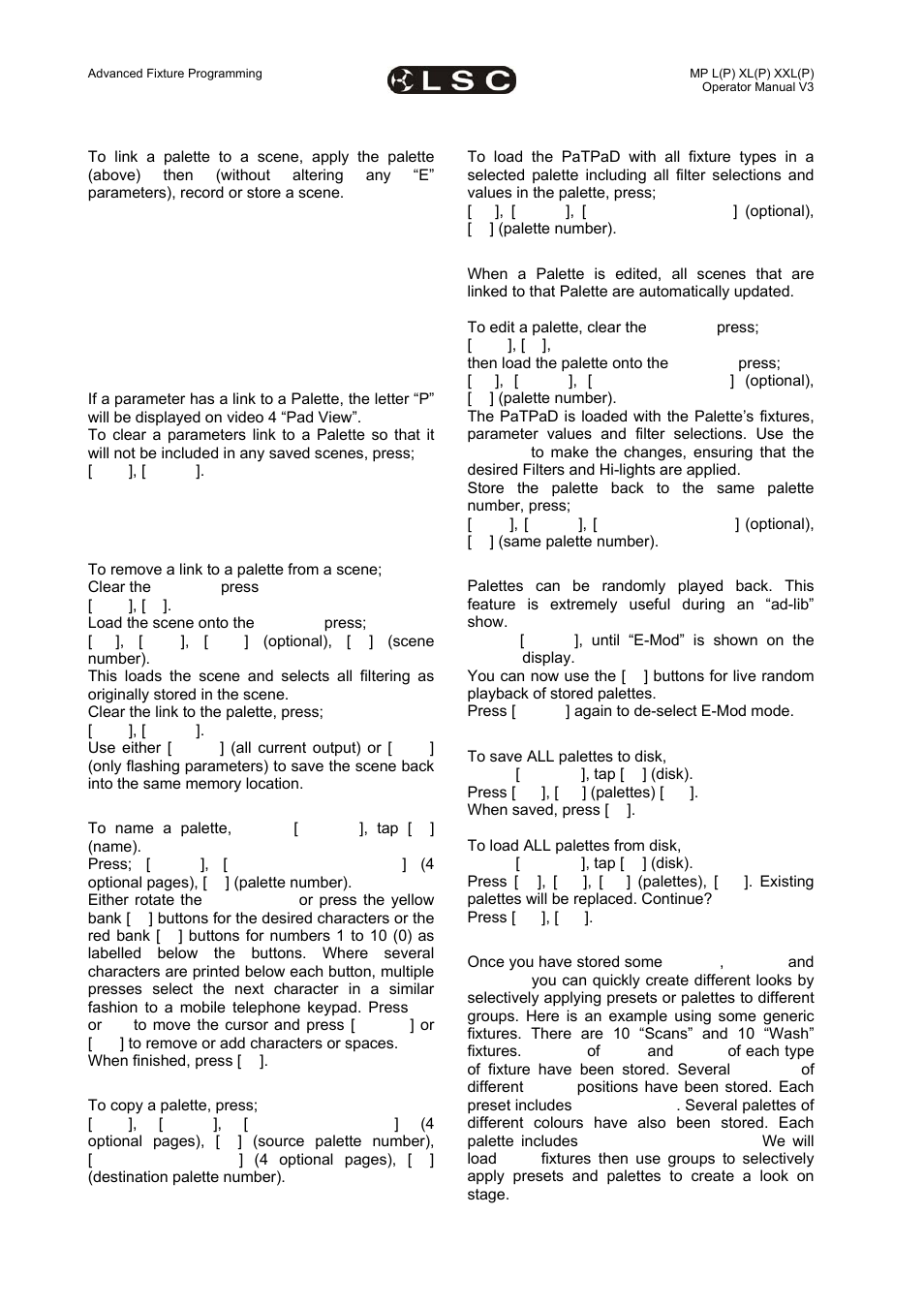 LSC Lighting maXim MP User Manual | Page 58 / 84