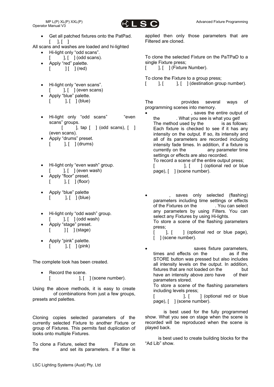 LSC Lighting maXim MP User Manual | Page 59 / 84
