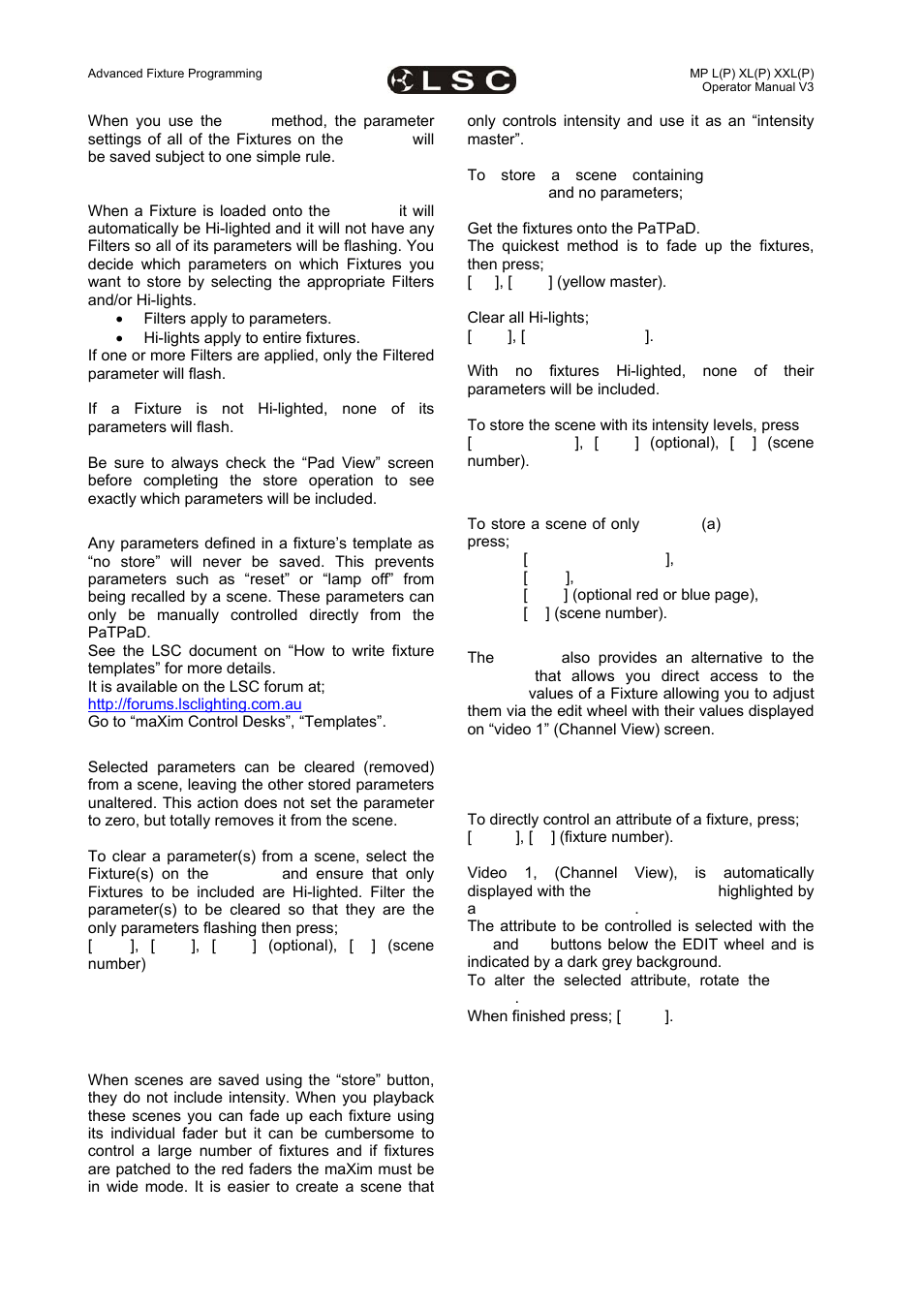 LSC Lighting maXim MP User Manual | Page 60 / 84