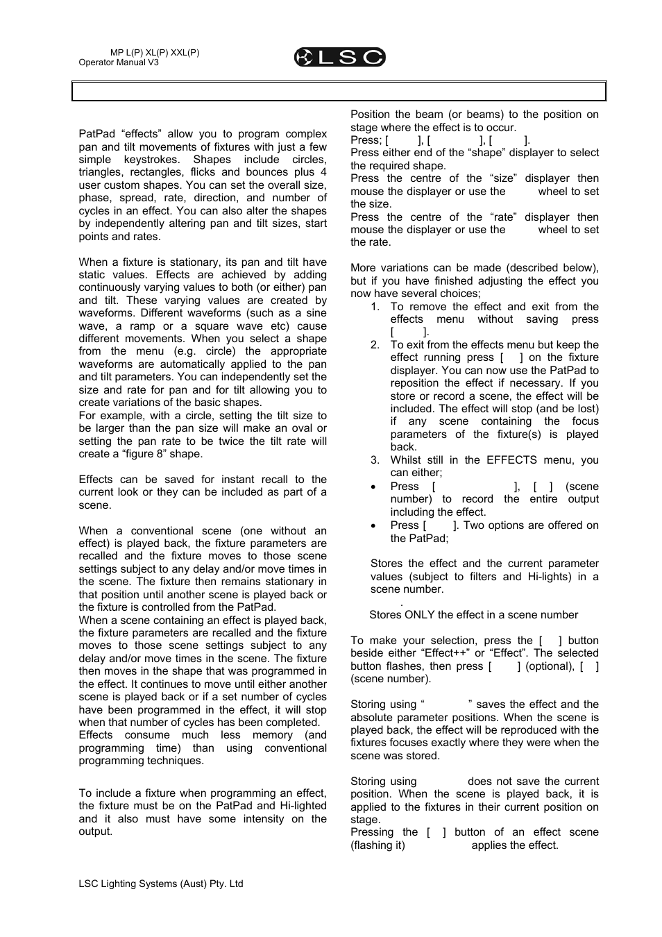 17 effects | LSC Lighting maXim MP User Manual | Page 61 / 84