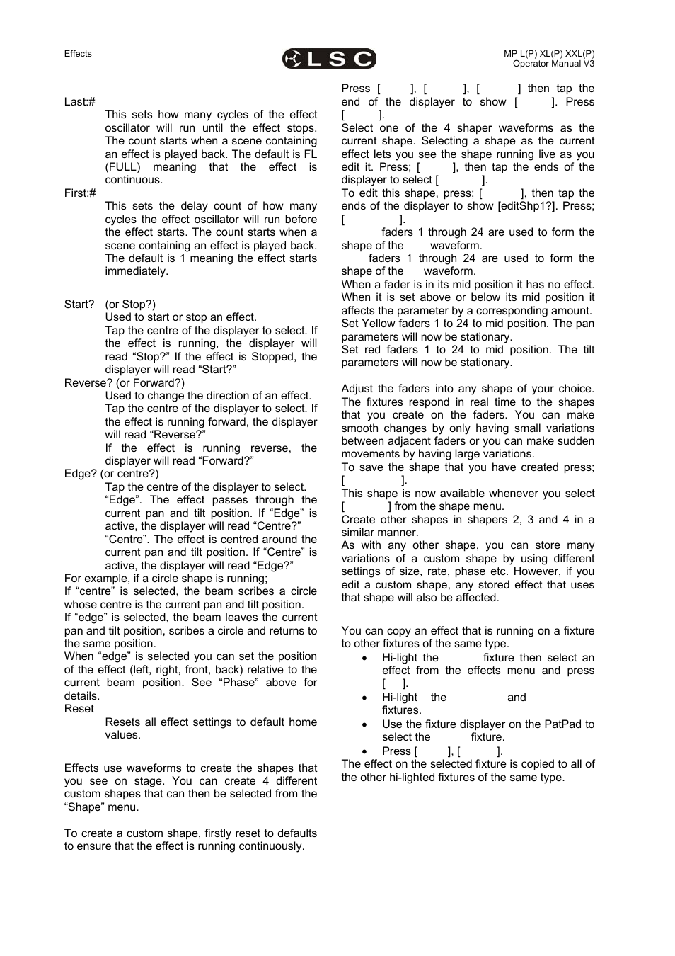 LSC Lighting maXim MP User Manual | Page 64 / 84