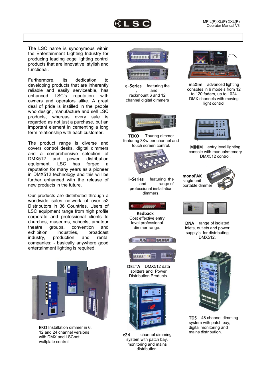 26 company profile | LSC Lighting maXim MP User Manual | Page 84 / 84