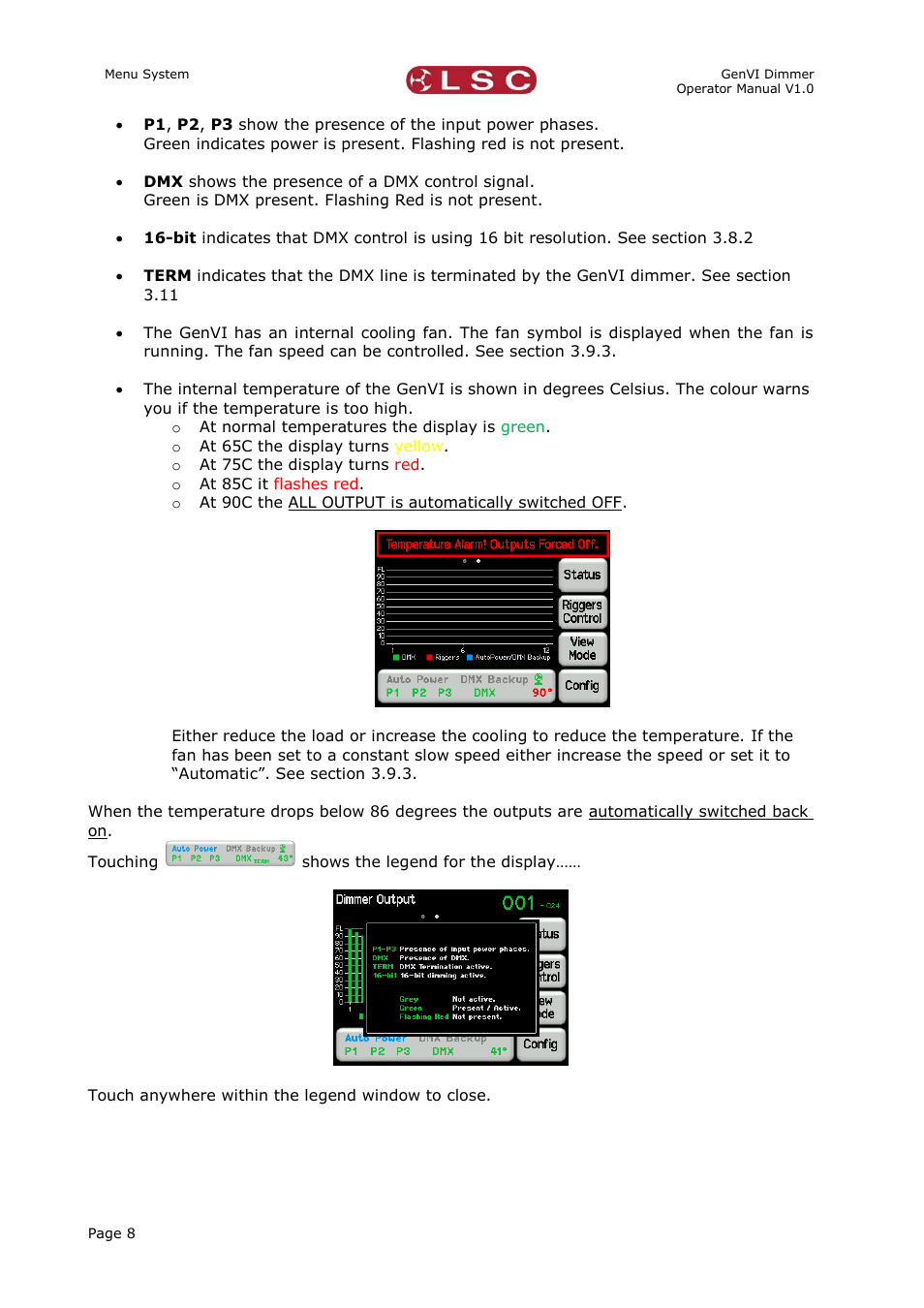 LSC Lighting GenVI User Manual | Page 12 / 34