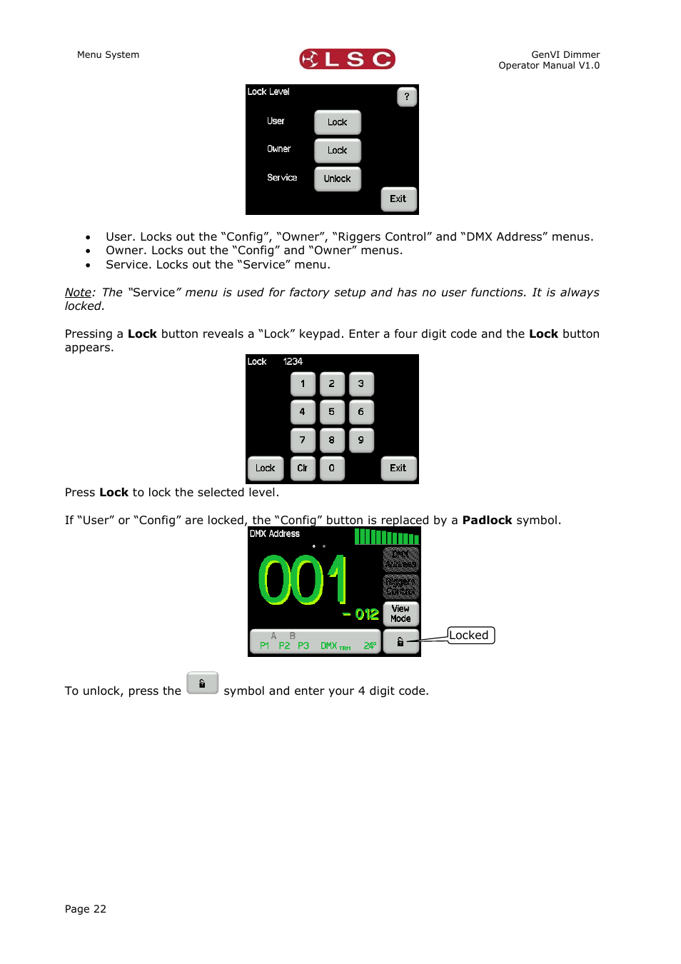 LSC Lighting GenVI User Manual | Page 26 / 34